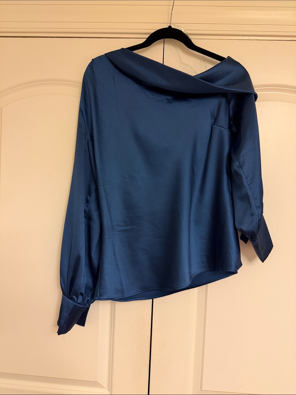 Aqua Asymmetrical Long Sleeve Top